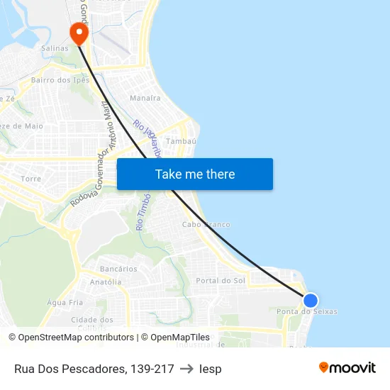 Rua Dos Pescadores, 139-217 to Iesp map