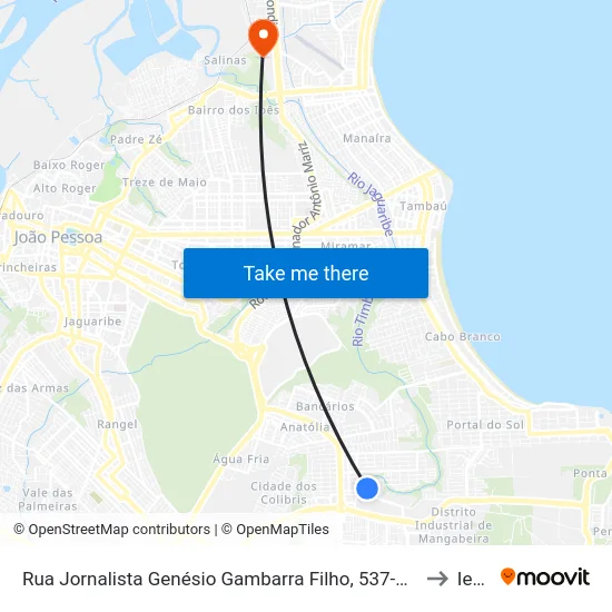 Rua Jornalista Genésio Gambarra Filho, 537-611 to Iesp map