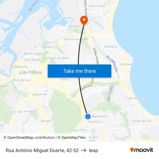 Rua Antônio Miguel Duarte, 42-52 to Iesp map