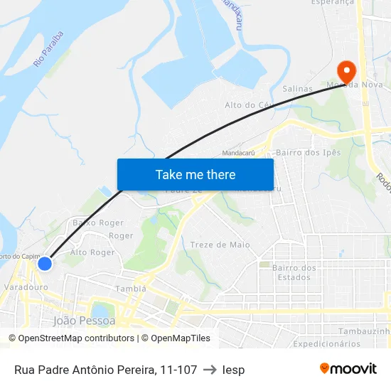 Rua Padre Antônio Pereira, 11-107 to Iesp map