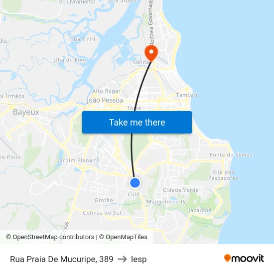 Rua Praia De Mucuripe, 389 to Iesp map
