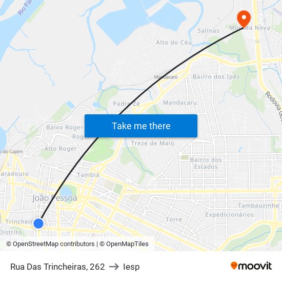 Rua Das Trincheiras, 262 to Iesp map