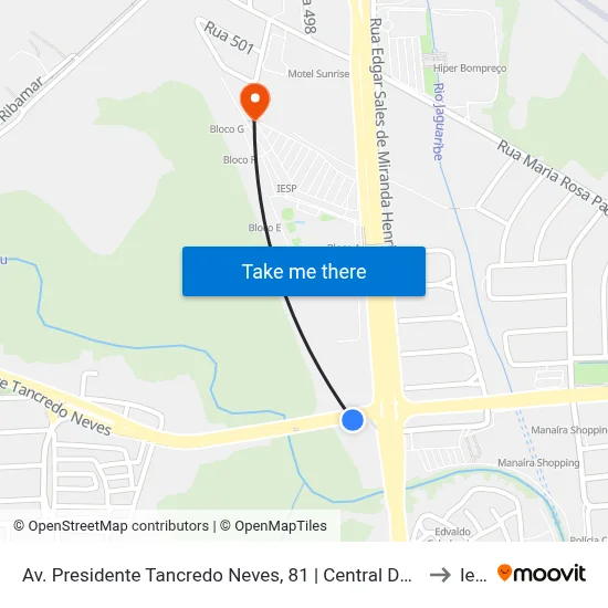 Av. Presidente Tancredo Neves, 81 | Central Da Construção to Iesp map
