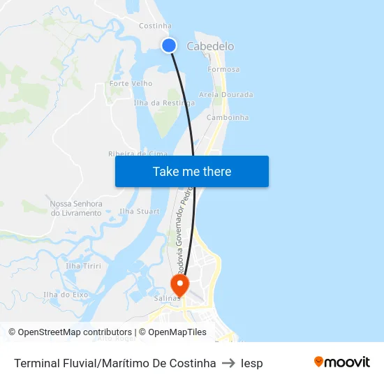 Terminal Fluvial/Marítimo De Costinha to Iesp map