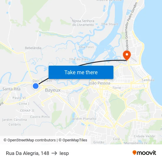 Rua Da Alegria, 148 to Iesp map