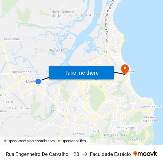 Rua Engenheiro De Carvalho, 128 to Faculdade Estácio map