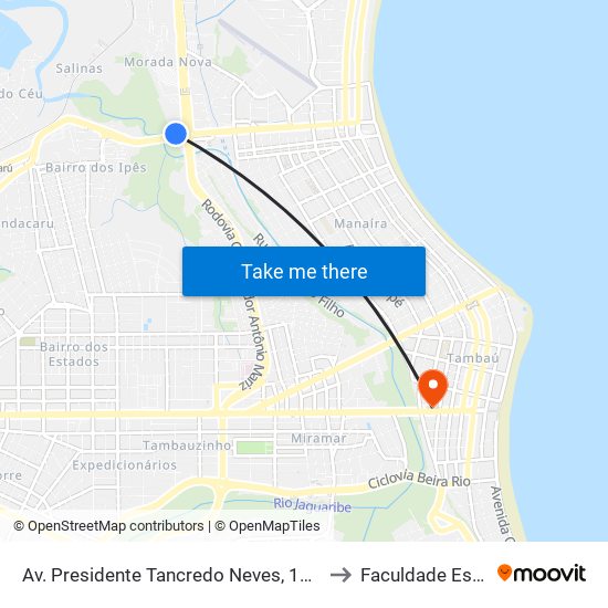 Av. Presidente Tancredo Neves, 14 | Forrok to Faculdade Estácio map