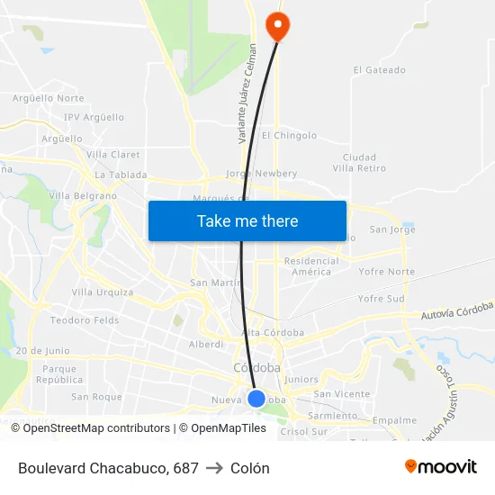 Boulevard Chacabuco, 687 to Colón map
