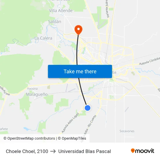 Choele Choel, 2100 to Universidad Blas Pascal map