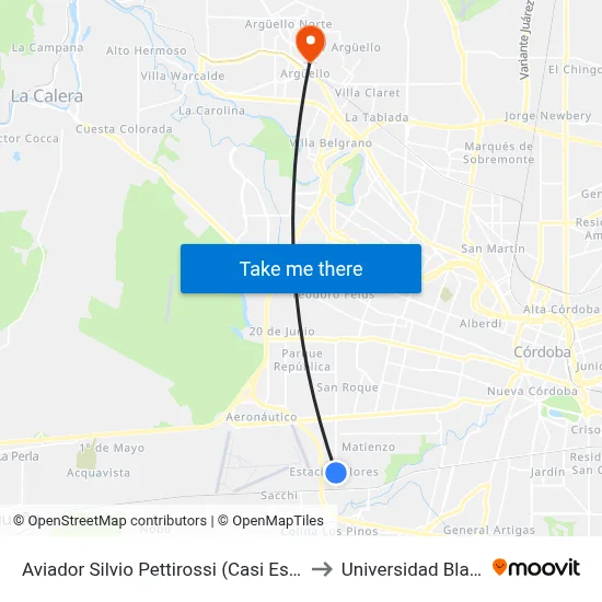 Aviador Silvio Pettirossi (Casi Esq. Amsterdam) to Universidad Blas Pascal map