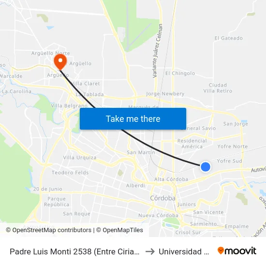 Padre Luis Monti 2538 (Entre Ciriaco Ortiz Y Anibal Troilo) to Universidad Blas Pascal map