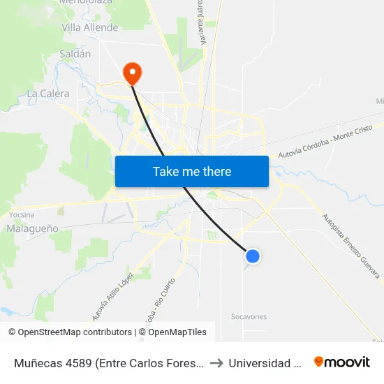 Muñecas 4589 (Entre Carlos Forest Y Manuel De Obarrio) to Universidad Blas Pascal map