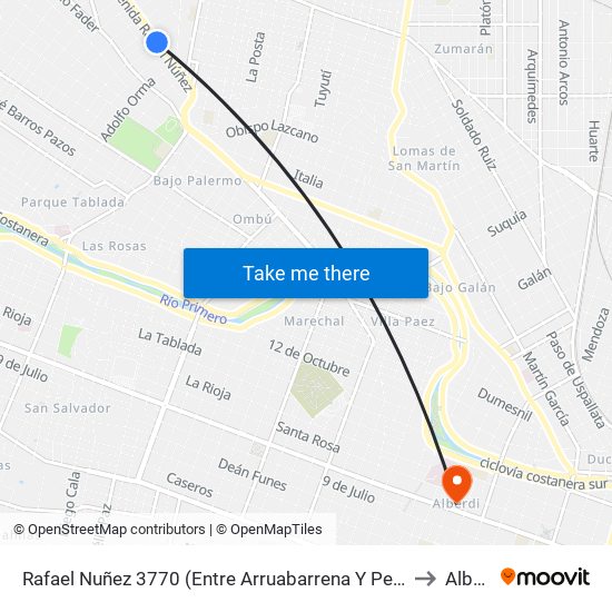 Rafael Nuñez 3770 (Entre Arruabarrena Y Perez De Herrera) to Alberdi map