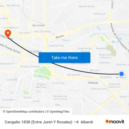 Cangallo 1838 (Entre Junin Y Rosales) to Alberdi map