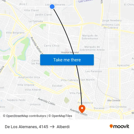 De Los Alemanes, 4145 to Alberdi map