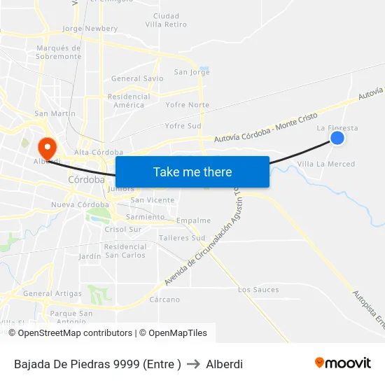 Bajada De Piedras 9999 (Entre ) to Alberdi map