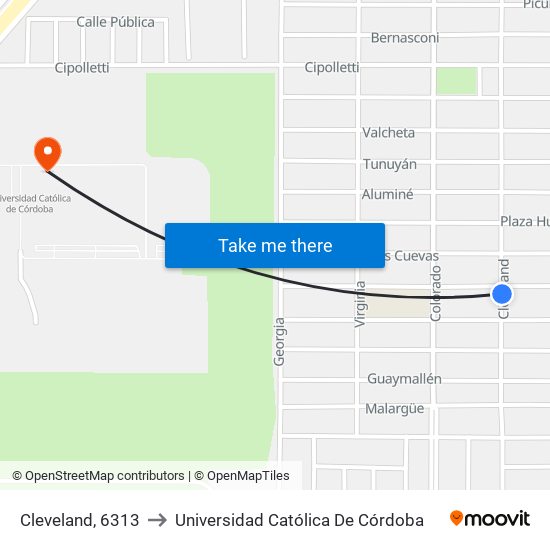 Cleveland, 6313 to Universidad Católica De Córdoba map