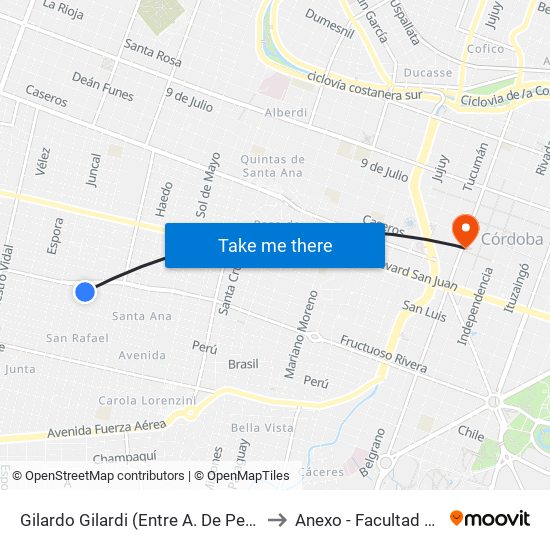 Gilardo Gilardi (Entre A. De Peredo Y J. Aguirre) to Anexo - Facultad De Lenguas map
