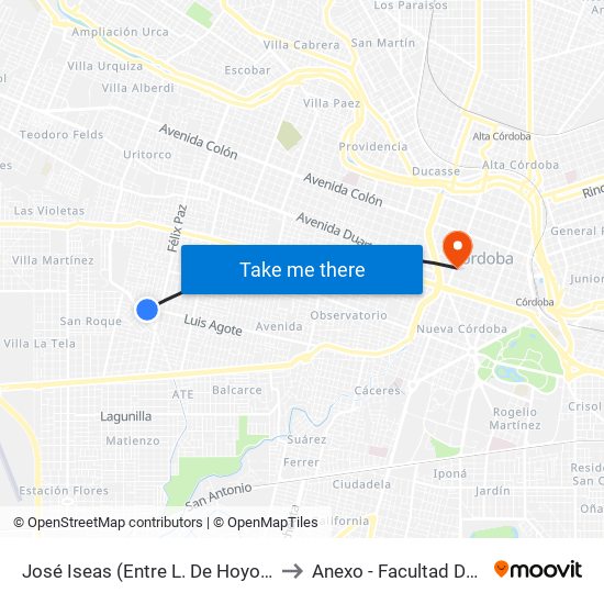 José Iseas (Entre L. De Hoyos Y L. Agote) to Anexo - Facultad De Lenguas map