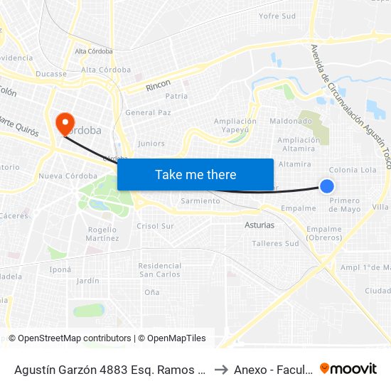 Agustín Garzón 4883 Esq. Ramos Mejías (Entre Soto Y Ramos Mejías) to Anexo - Facultad De Lenguas map