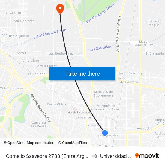 Cornelio  Saavedra 2788 (Entre Argensola Y Góngora) to Universidad Siglo 21 map