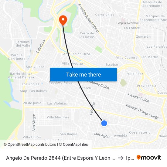 Angelo De Peredo 2844 (Entre Espora Y Leon Pinelo) to Ipef map