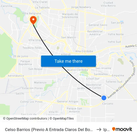 Celso Barrios (Previo A Entrada Claros Del Bosque) to Ipef map