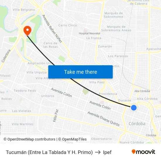 Tucumán (Entre La Tablada Y H. Primo) to Ipef map