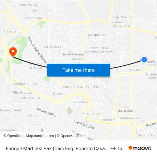 Enrique Martínez Paz (Casi Esq. Roberto Casaux) to Ipef map