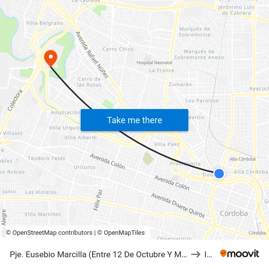 Pje. Eusebio Marcilla (Entre 12 De Octubre Y M. Fragueiro) to Ipef map
