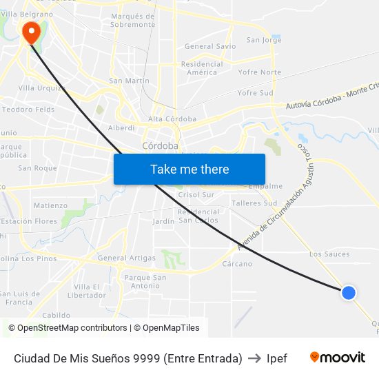 Ciudad De Mis Sueños 9999 (Entre Entrada) to Ipef map