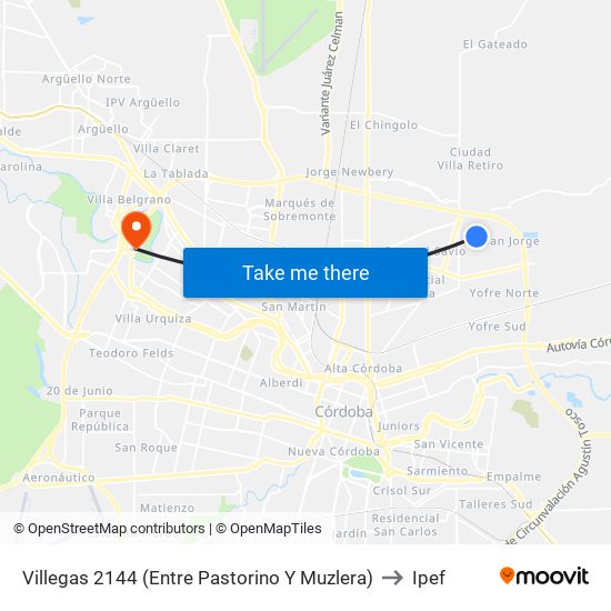 Villegas 2144 (Entre Pastorino Y Muzlera) to Ipef map