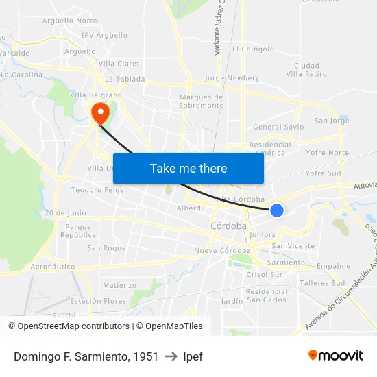 Domingo F. Sarmiento, 1951 to Ipef map