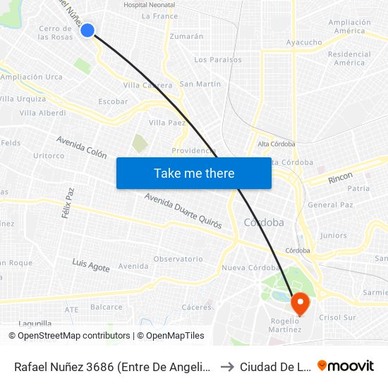 Rafael Nuñez 3686 (Entre De Angelis Y Perez De Herrera) to Ciudad De Las Artes map