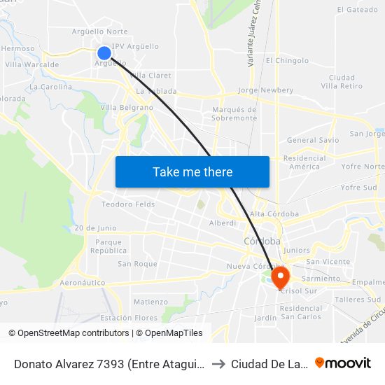 Donato Alvarez 7393 (Entre Ataguille Y Sin Datos) to Ciudad De Las Artes map