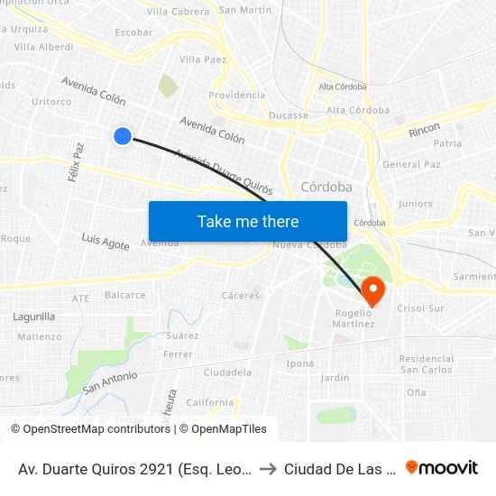 Av. Duarte Quiros 2921 (Esq. Leon Pinelo) to Ciudad De Las Artes map