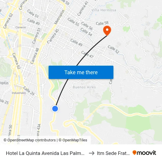 Hotel La Quinta Avenida Las Palmas, 24452-24596 to Itm Sede Fraternidad map