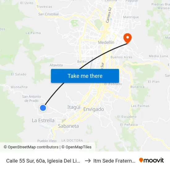 Calle 55 Sur, 60a, Iglesia Del Limonar to Itm Sede Fraternidad map