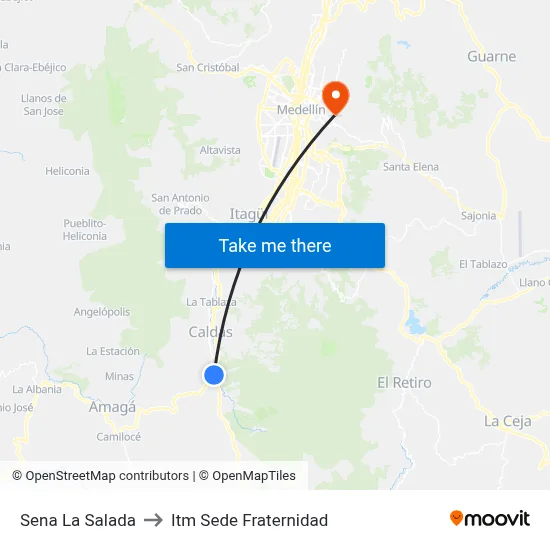 Sena La Salada to Itm Sede Fraternidad map