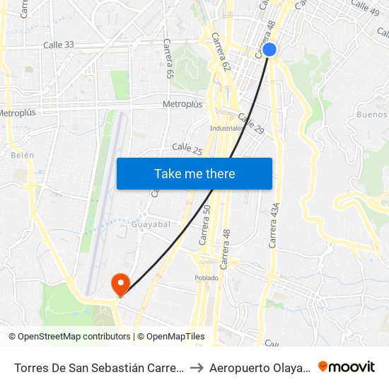 Torres De San Sebastián Carrera 46, 38-62 to Aeropuerto Olaya Herrera map