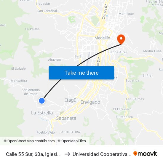 Calle 55 Sur, 60a, Iglesia Del Limonar to Universidad Cooperativa De Colombia map