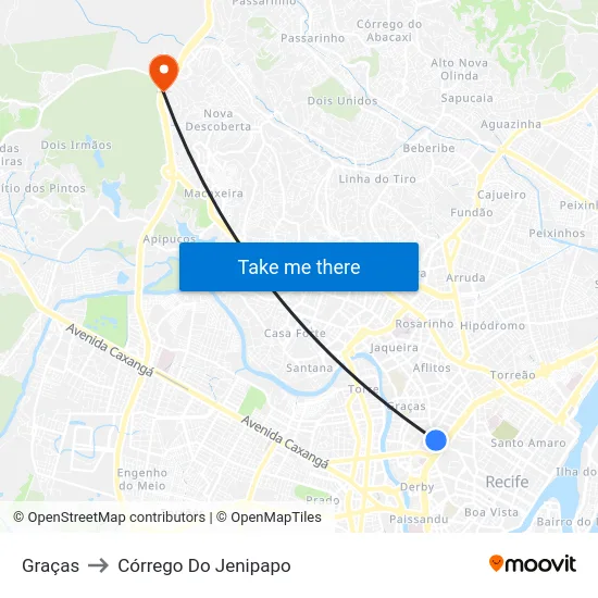 Graças to Córrego Do Jenipapo map