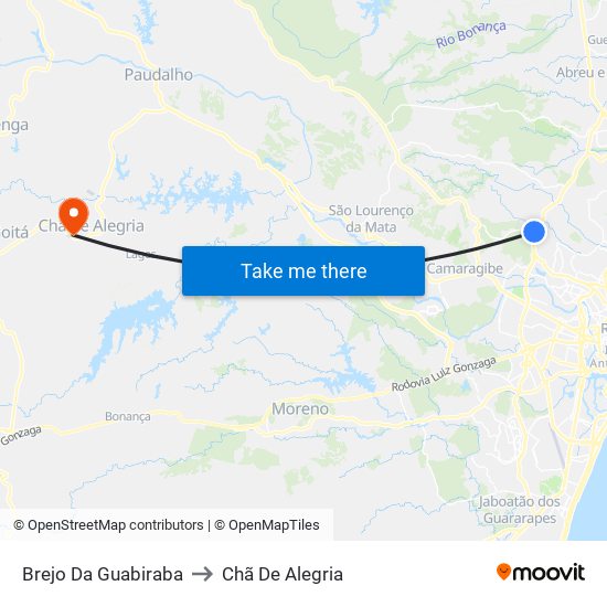 Brejo Da Guabiraba to Chã De Alegria map