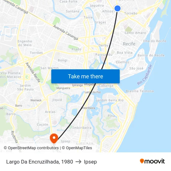 Largo Da Encruzilhada, 1980 to Ipsep map