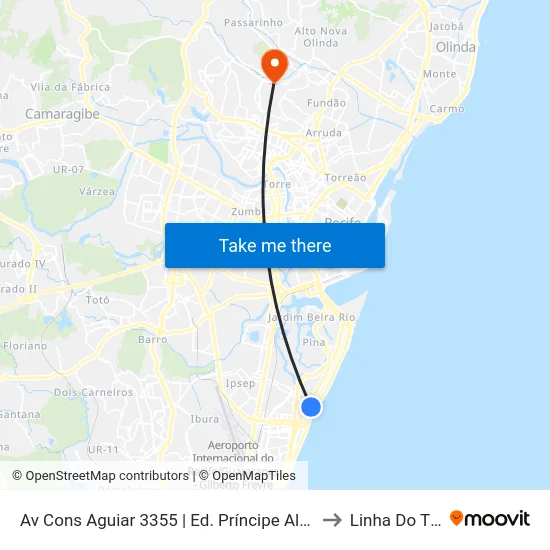 Av Cons Aguiar 3355 | Ed. Príncipe Alberto to Linha Do Tiro map