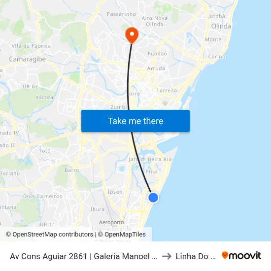 Av Cons Aguiar 2861 | Galeria Manoel Caetano to Linha Do Tiro map