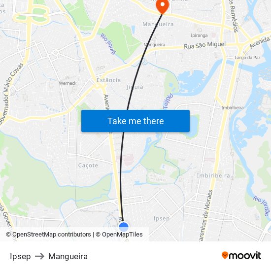 Ipsep to Mangueira map