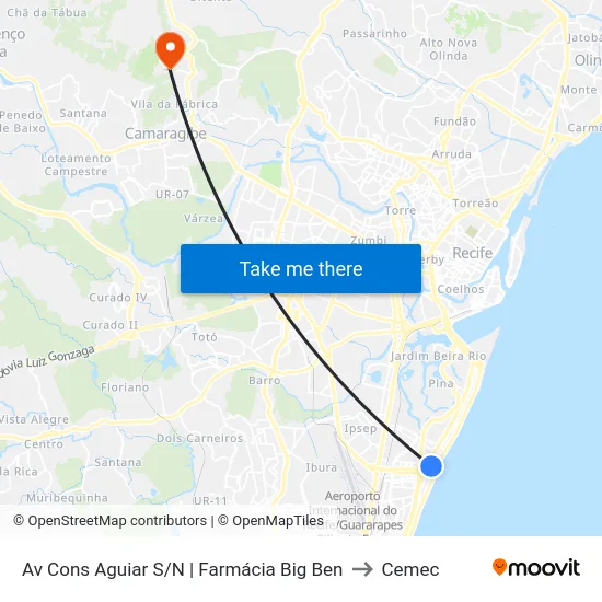 Av Cons Aguiar S/N | Farmácia Big Ben to Cemec map