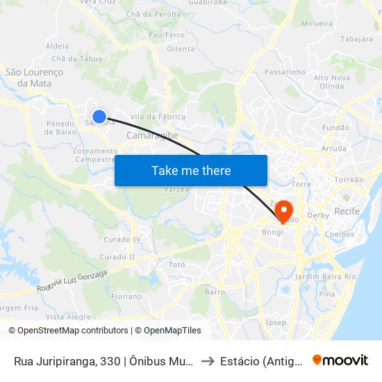 Rua Juripiranga, 330 | Ônibus Municipais to Estácio (Antiga Fir) map