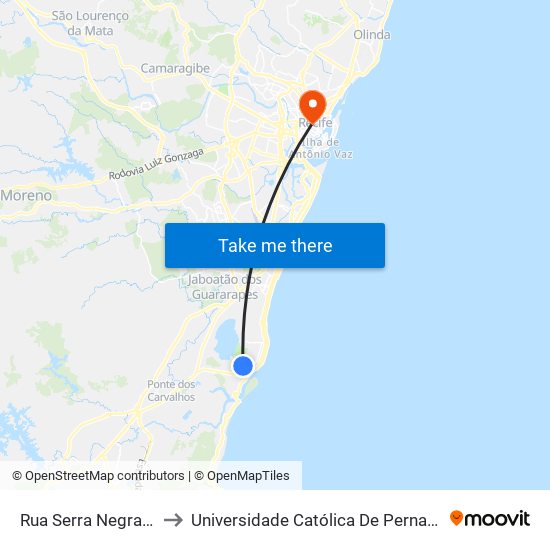 Rua Serra Negra 406 to Universidade Católica De Pernambuco map